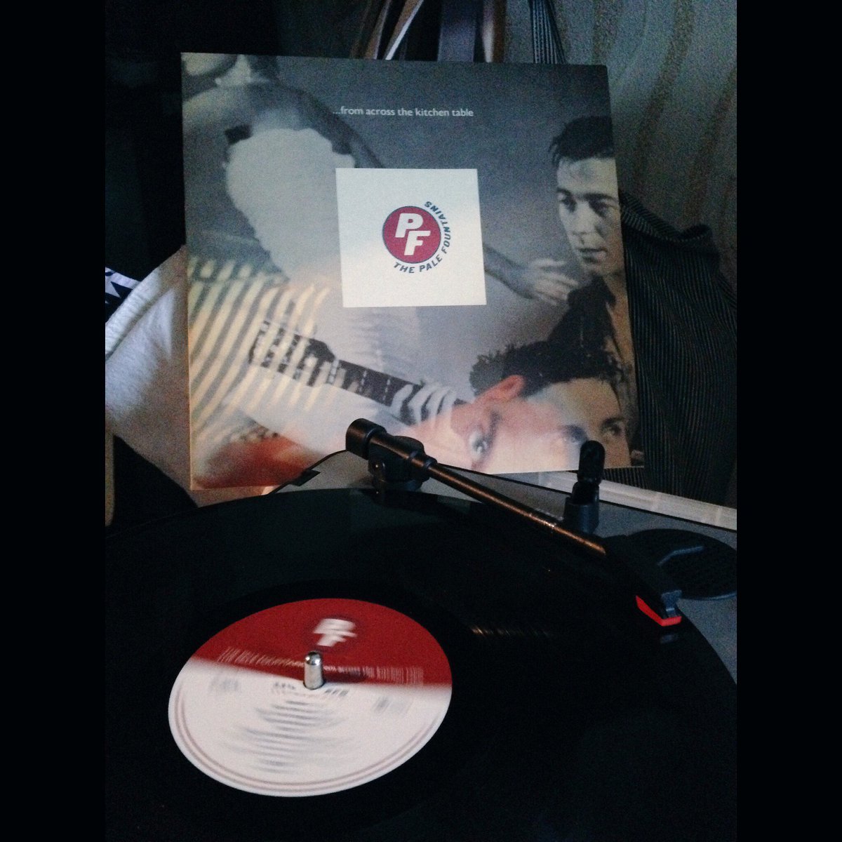 portastylistic's tweet photo. #Saturday ...from across the kitchen table feeling 🌬☁️
#ThePaleFountains
#1985
#VinylEssentials
Good day started here! https://t.co/FsvFQnTWBn