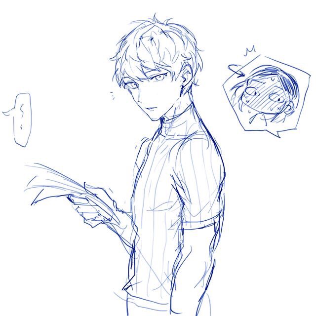 Unnecessary comic of me awkwardly waving at Lukas ??? 