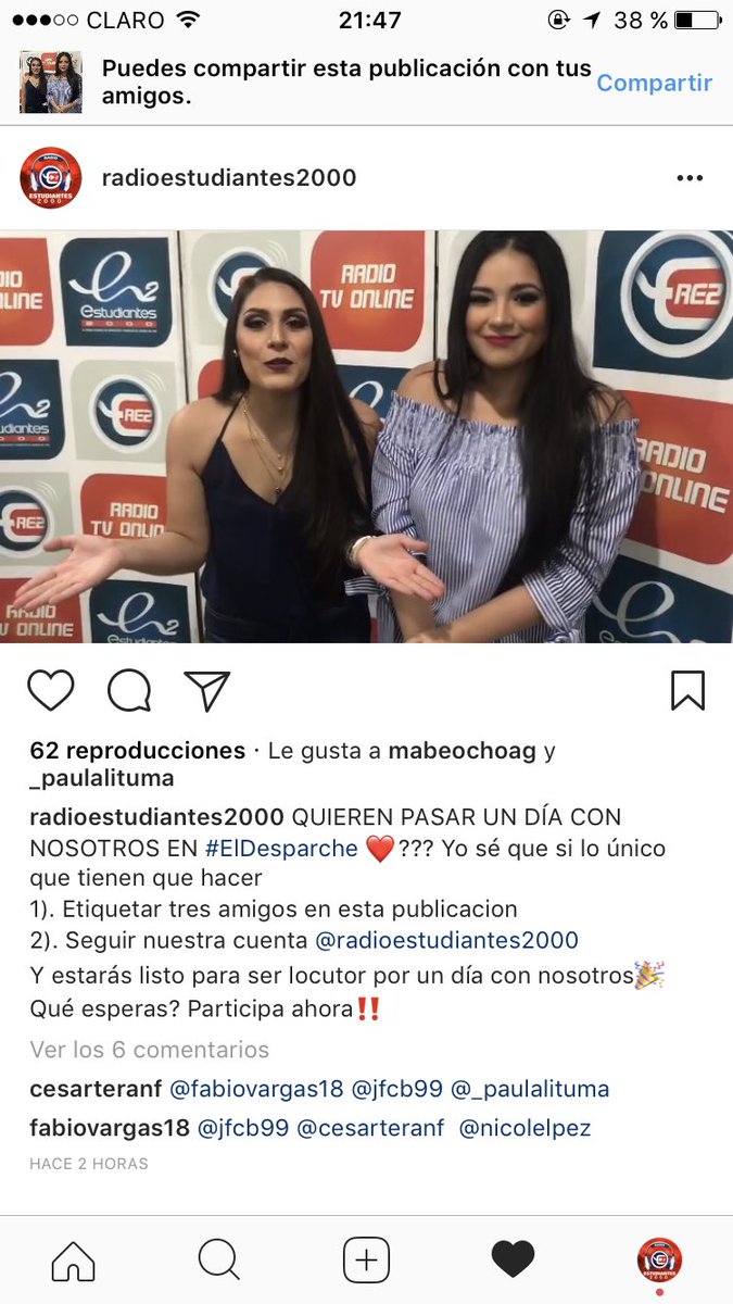 radioe_2000's tweet photo. Desean pasar un programa con nosotros? Corran a nuestro instagram y conozcan las bases del concursos☺️ https://t.co/pQkIFnaOoG