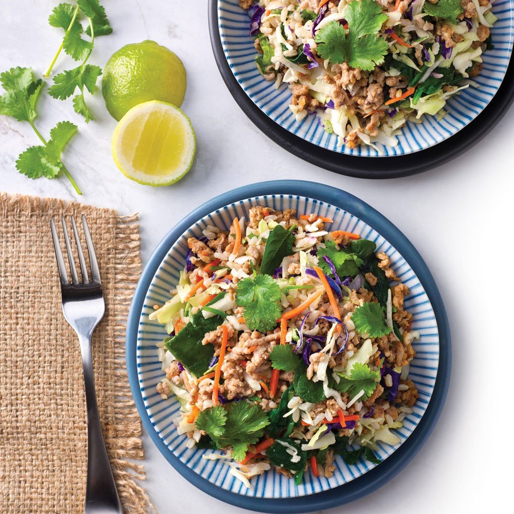 This low-FODMAP pork satay salad is dairy free, gluten free and packed with taste. Give it a try this week! ow.ly/BxKy30c308o