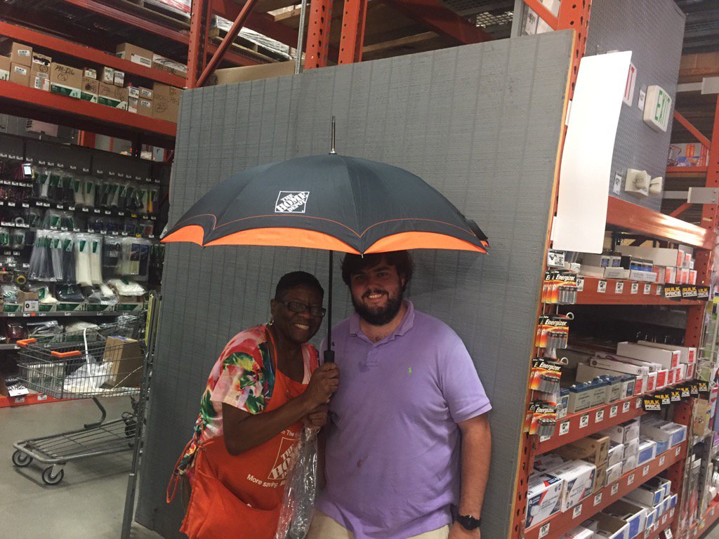 Sheila &amp; Patrick sporting Sheila's new HD Umbrella!!  She has 2 leads this week! All Together Now..... SWAG!!