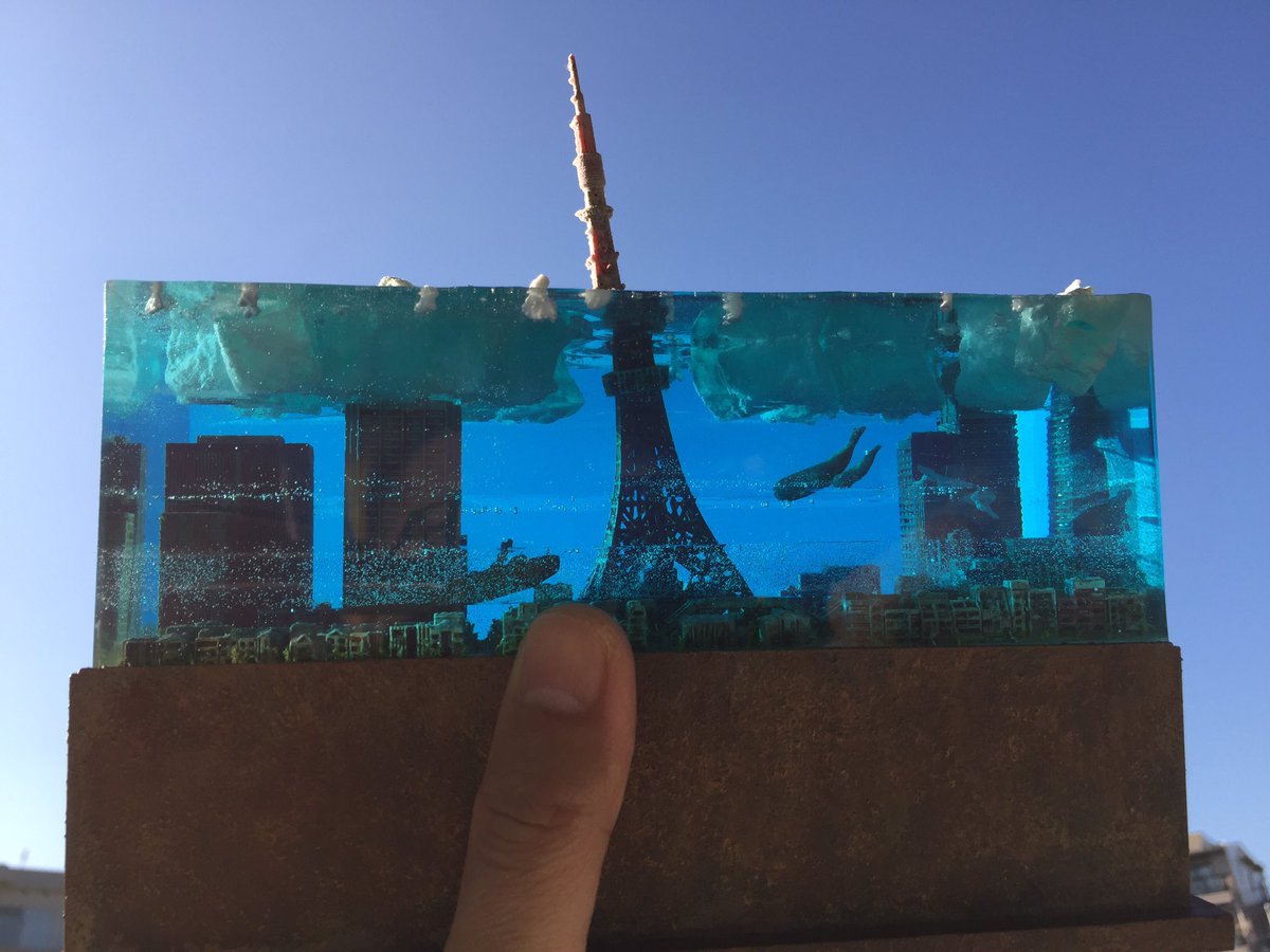 Masaki アクセサリーとは違いますが レジンを使っていますので参加してみます レジンはクリスタルレジンを使用 水没 ジオラマ レジンbot水企画 Resin Bot