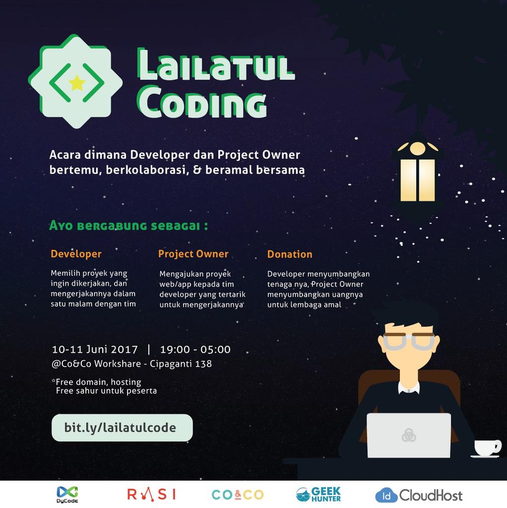 Idcloudhostcom's tweet photo. Malam ini banget! Yuk para Developer dan Project Owner, kita tunggu kontribusinya! #lailatulcoding #startup #donation https://t.co/Iduz2XxFVE