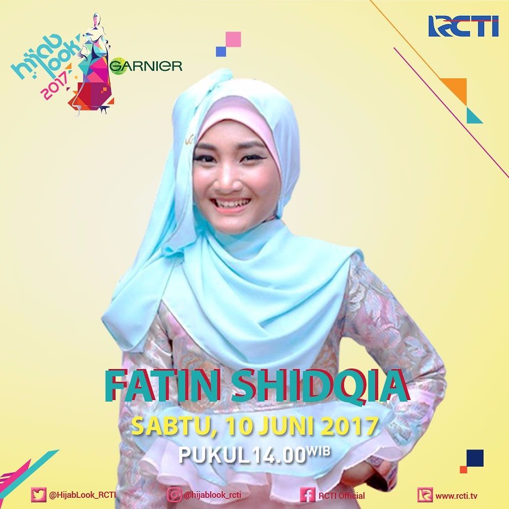 HijabLook_RCTI's tweet photo. Di Hijab Look 2017 hari ini akan ada @fatinSL loh!
Jangan lupa saksikan Hijab Look 2017 di @officialrcti pukul 14.00 WIB yaaa https://t.co/JRcg31IXiq