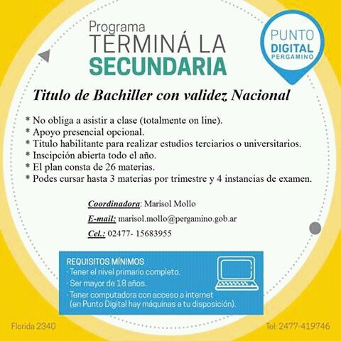 Punto_Dig_Perga's tweet photo. PUNTO DIGITAL PERGAMINO, tu lugar para #capacitarte, aprender y crecer en comunidad / Florida 2340 • Tel.: 419746. https://t.co/31aUTgAbEJ