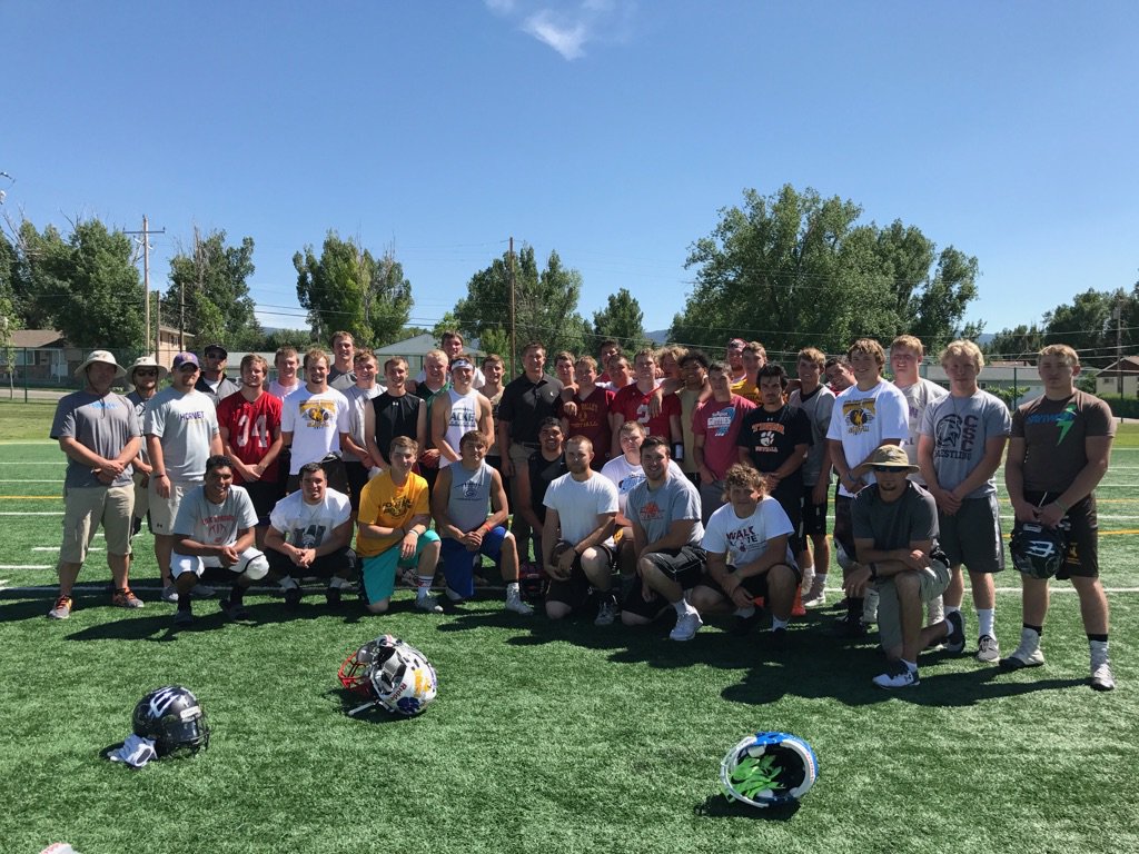 PBHSFootball's tweet photo. Special thanks to Wheatland/UW/NFL/CFL/South Team alum Casey Bramley for taking the time to speak to the boys. Much appreciated #wyshrine https://t.co/ldvzHIITzJ