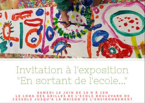 Exposition en mouvement des élèves de maternelle avec utilisation de QR codes pour vous expliquer leurs travaux