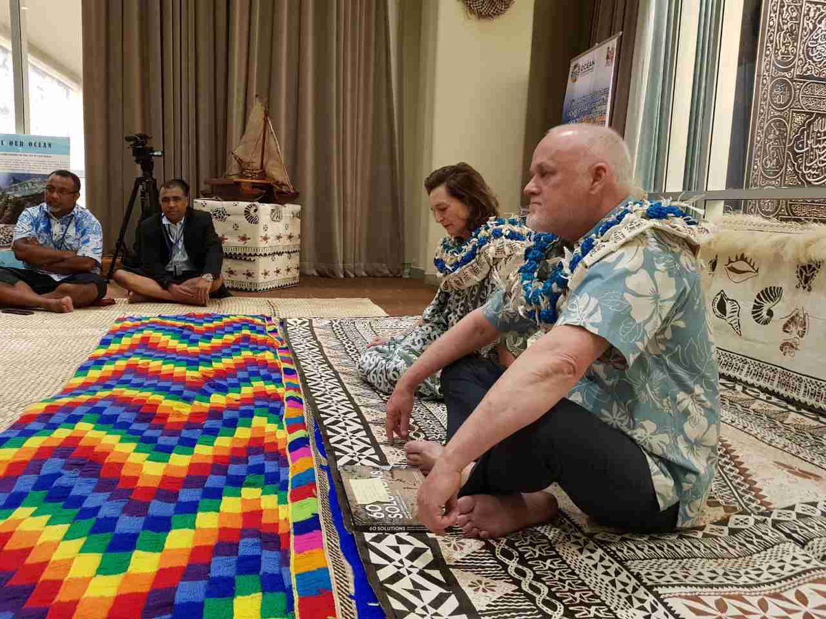 frankjosh156's tweet photo. Thanking PGA Peter Thomson and Mrs Thomson for the support to Fiji for Co-hosting with Sweden the Ocean Conference.. https://t.co/MEGepmBWsv