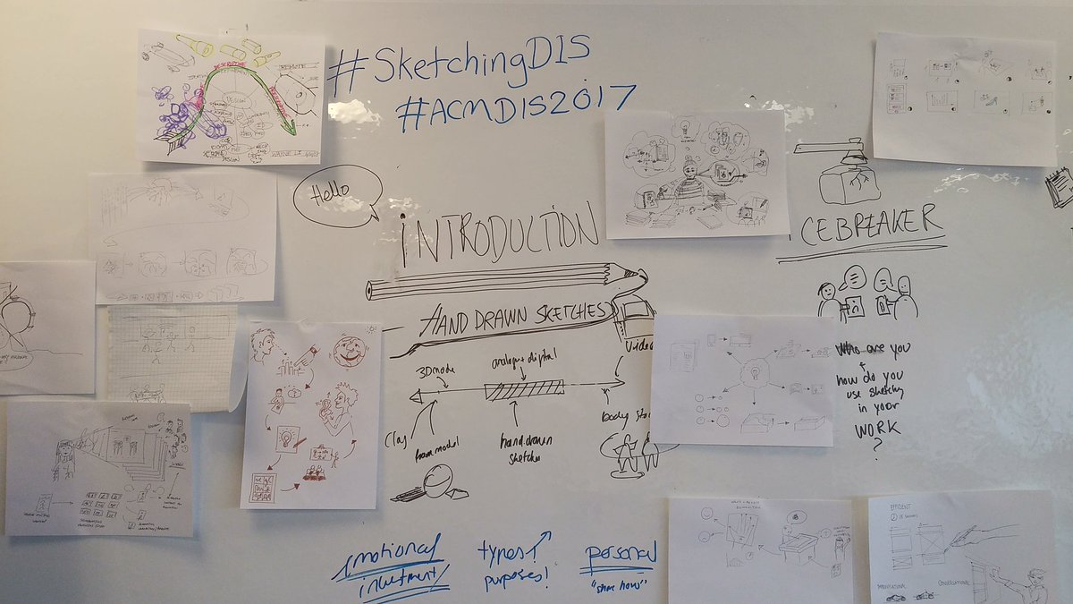 _kiwijason's tweet image. Productive start to the #SketchingDIS workshop! #ACMDIS2017