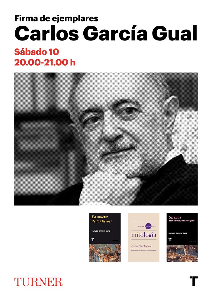 EditorialTurner's tweet photo. Esta tarde en la #caseta335, Carlos García Gual firmará ejemplares de sus libros.
¡Os esperamos! 
#FLM16 
https://t.co/xwRnTShF5j https://t.co/EBag0Siq9g