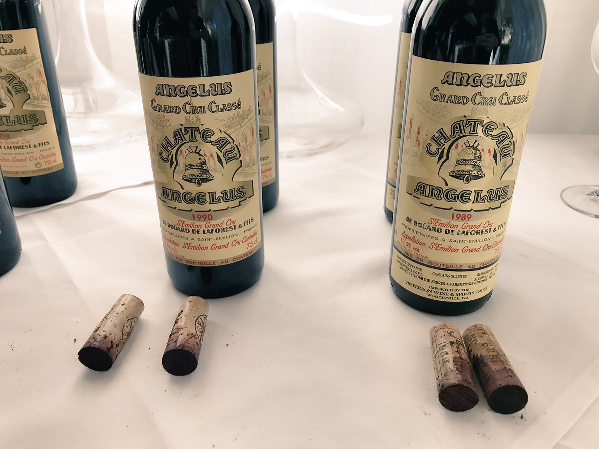 chrisaweed's tweet photo. Fantastic dinner with Stéphanie de Boüard-Rivoal of Château Angélus, featuring every major vintage from 1989-2010 + Bellevue, Carillon, etc https://t.co/cW3VZcpUDX