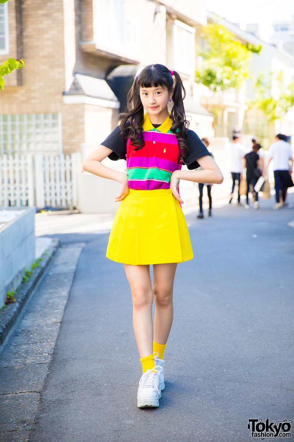 Tokyo Fashion on X: 13-year-old Japanese model-actress A-Pon in Harajuku  w/ colorful vintage fashion, Ralph Lauren & Thank You Mart #原宿    / X