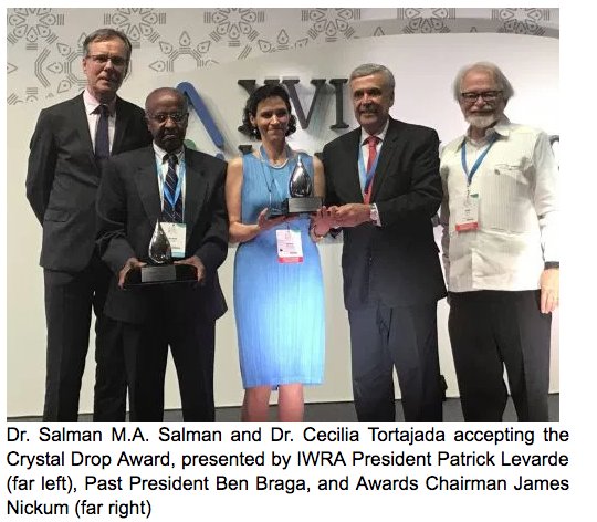 ShafikIslam's tweet photo. Congrats to  @CtortajadaQ  &amp; Salman Salman: well-deserved friends of @waterdiplomacy network to share Crystal Drop award of @iwra_water https://t.co/4wWywrDG6f