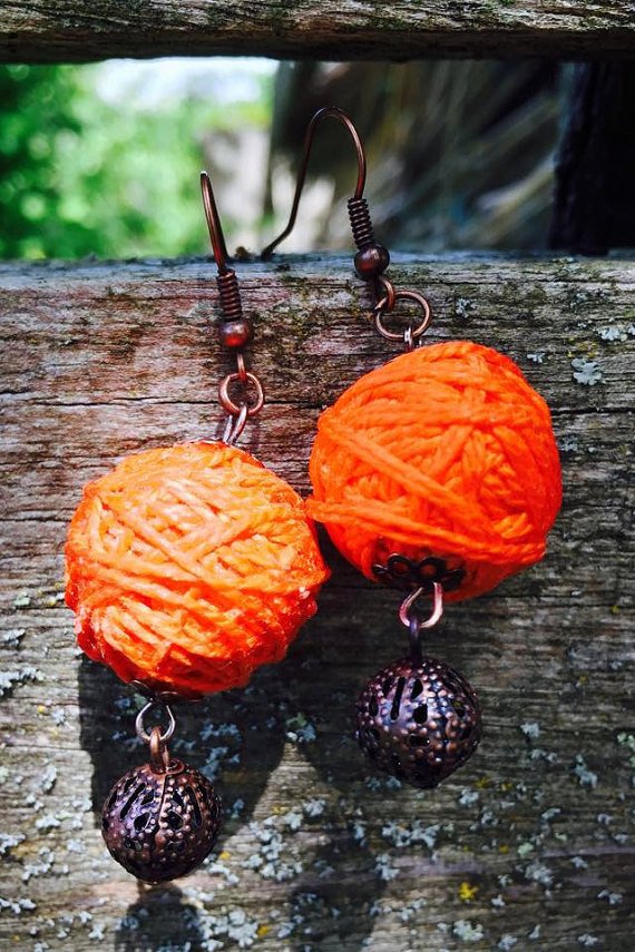 etsy.com/it/listing/233… #crochetedjewelry #summerjewelry #orangejewelry #giftsforher #giftsideas #handmadejewelry #etsyshop