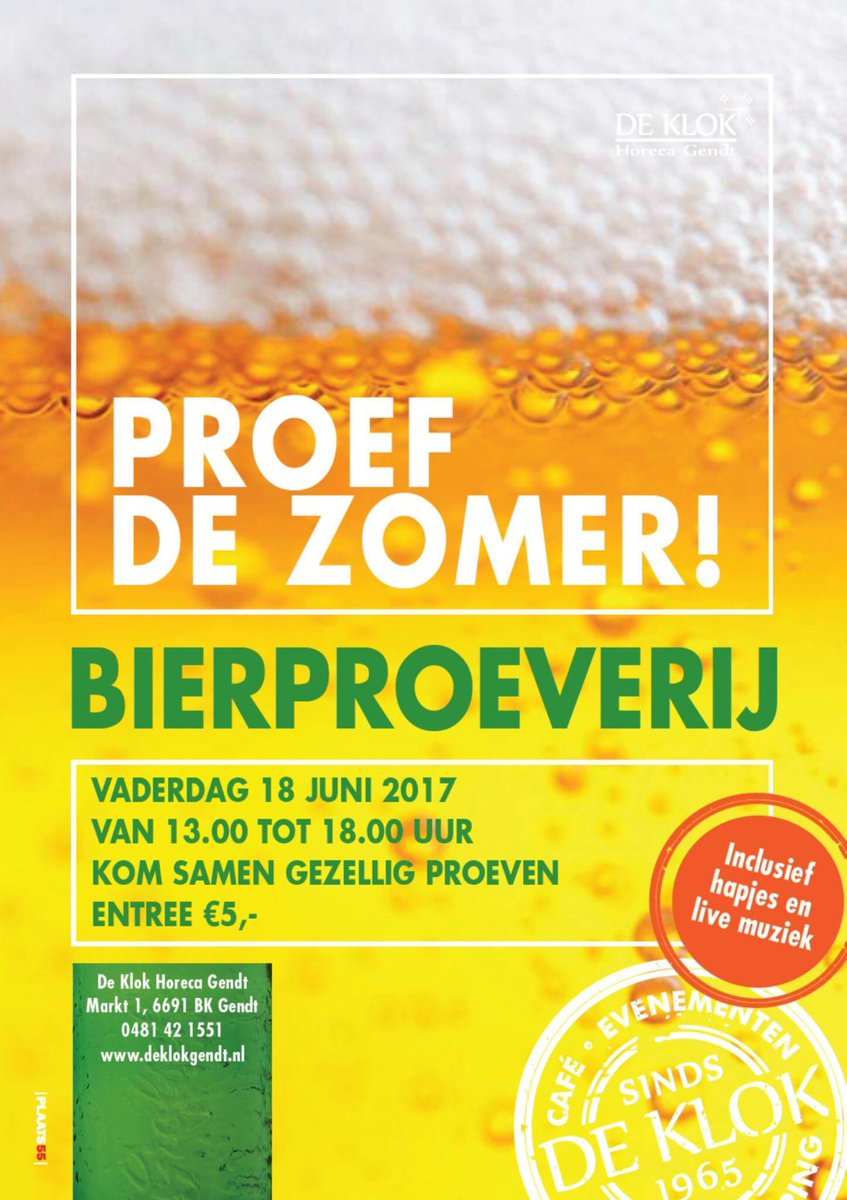 Zomerse Bokkenjacht variant: #proefdezomer Live muziek,nieuwe zomerse bieren en hapjes <a href="/WijnZinnig/">WijnZinnig Gendt</a> #vaderdagtip #ofgewoongezelligmetvrienden