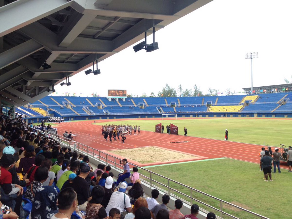 AxiomProAudio's tweet image. AX2010P line array plus ED series point source for Songkhla Stadium Thailand - great sound!