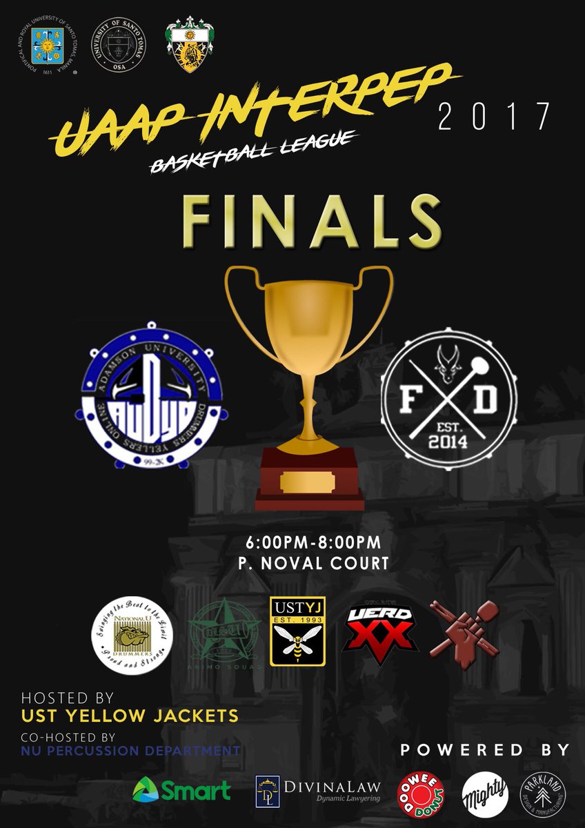 TheUSTYJ's tweet photo. @audyo_official vs @feudrummers for #Interpep2017 finals! #OneforUAAP https://t.co/C0GfwRIF9W
