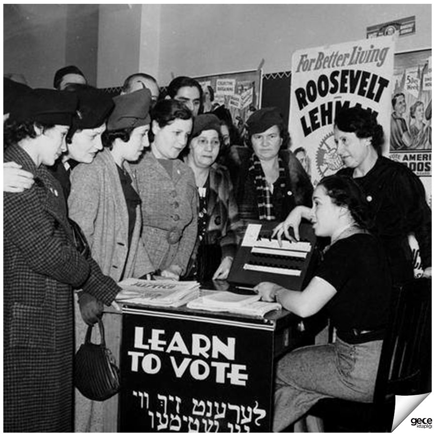 New York ' ta ilk kez bir kadın seçimlere girdi. 6 Kasım 1917 Çarşamba