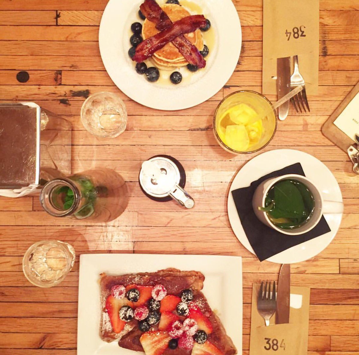 threeeightfour's tweet image. Head on in from 10am for your morning fix ☕️🥞🥓