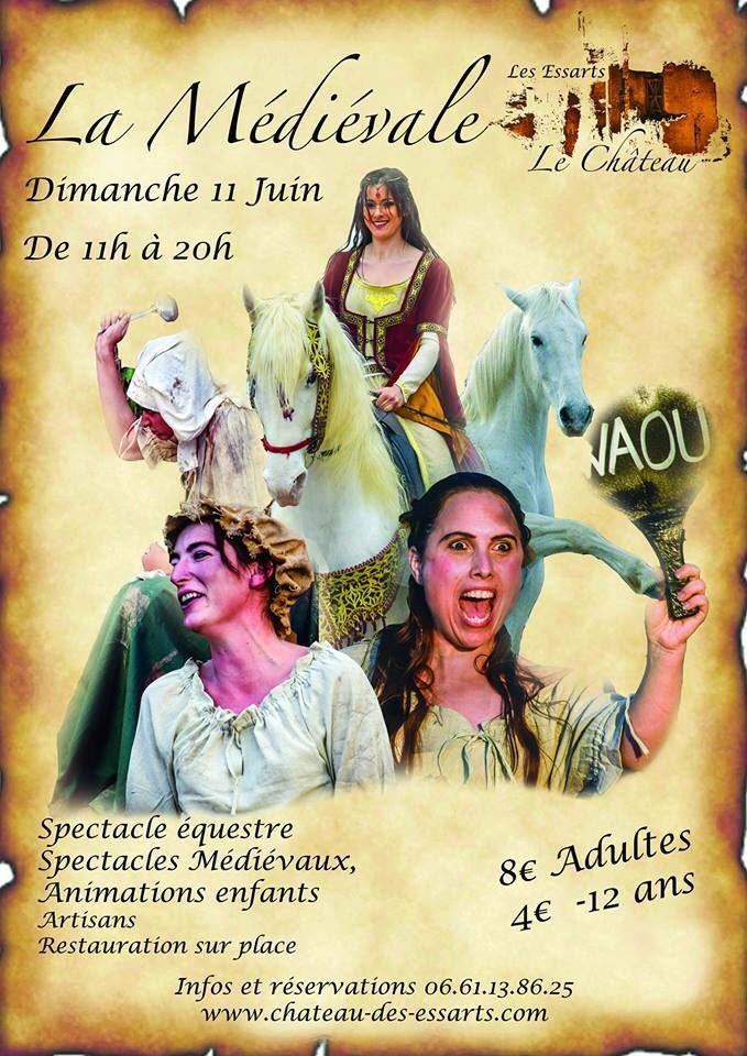 🏰 La Médiévale au château des Essarts c'est ce dimanche 11 juin ! 🏰 Des spectacles et animations vous attendent de 11h à 20h !