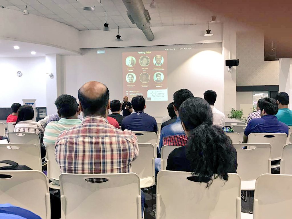 knowlarity's tweet photo. SPOTTED | Our Head of India Operations, @janardans, talking about #HackingSales with fellow panelists at @HeadstartBlr @Headstarters 👌⤵ https://t.co/DOk1mgAper