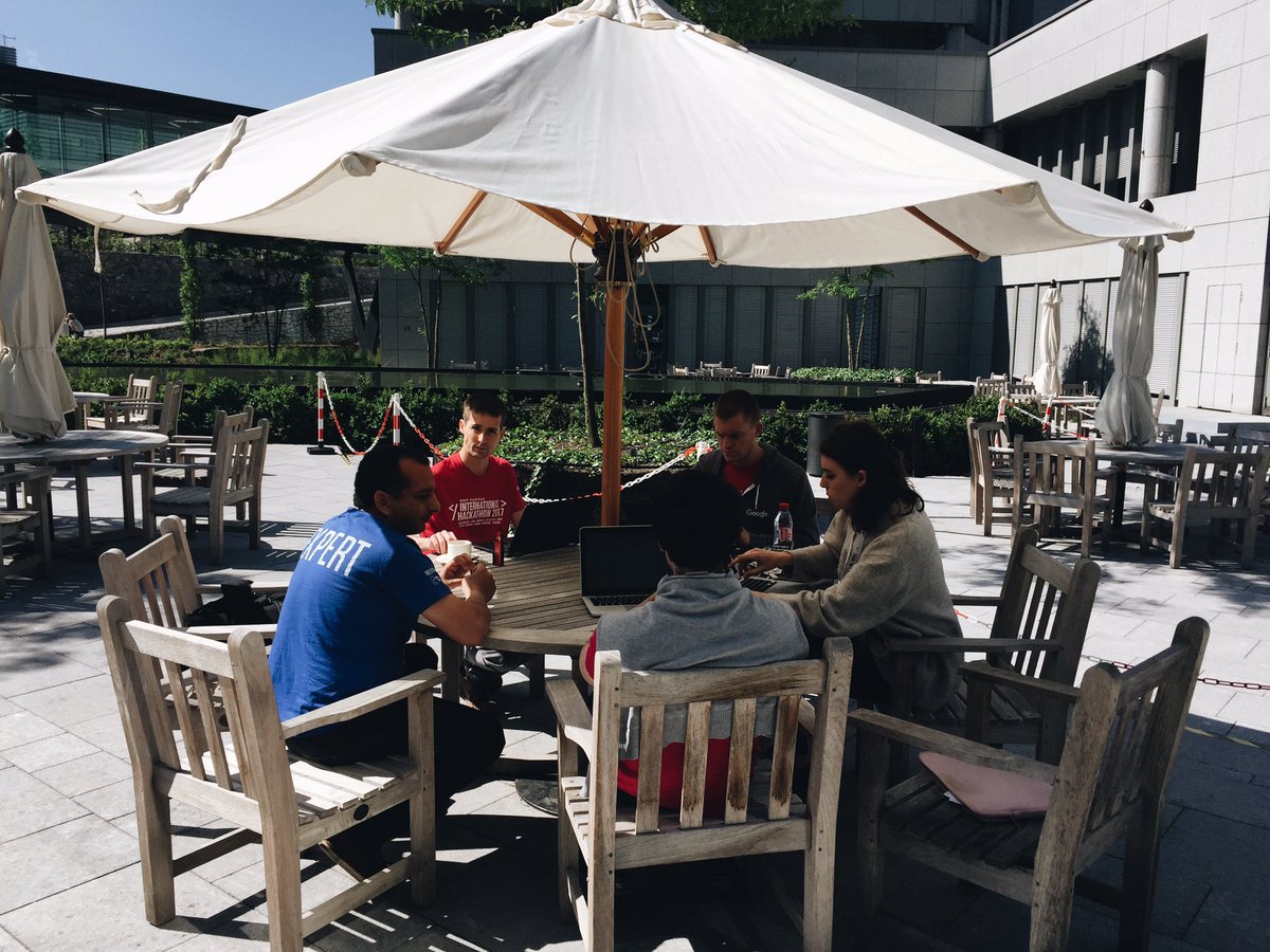 luxfuturelab's tweet photo. @BudgetInsight team working outside in the fresh air #internationalhakathon #Luxembourg #Lux #luxfuturelab #bglbnpparibas #bnpparibas https://t.co/YikG3n7bLn