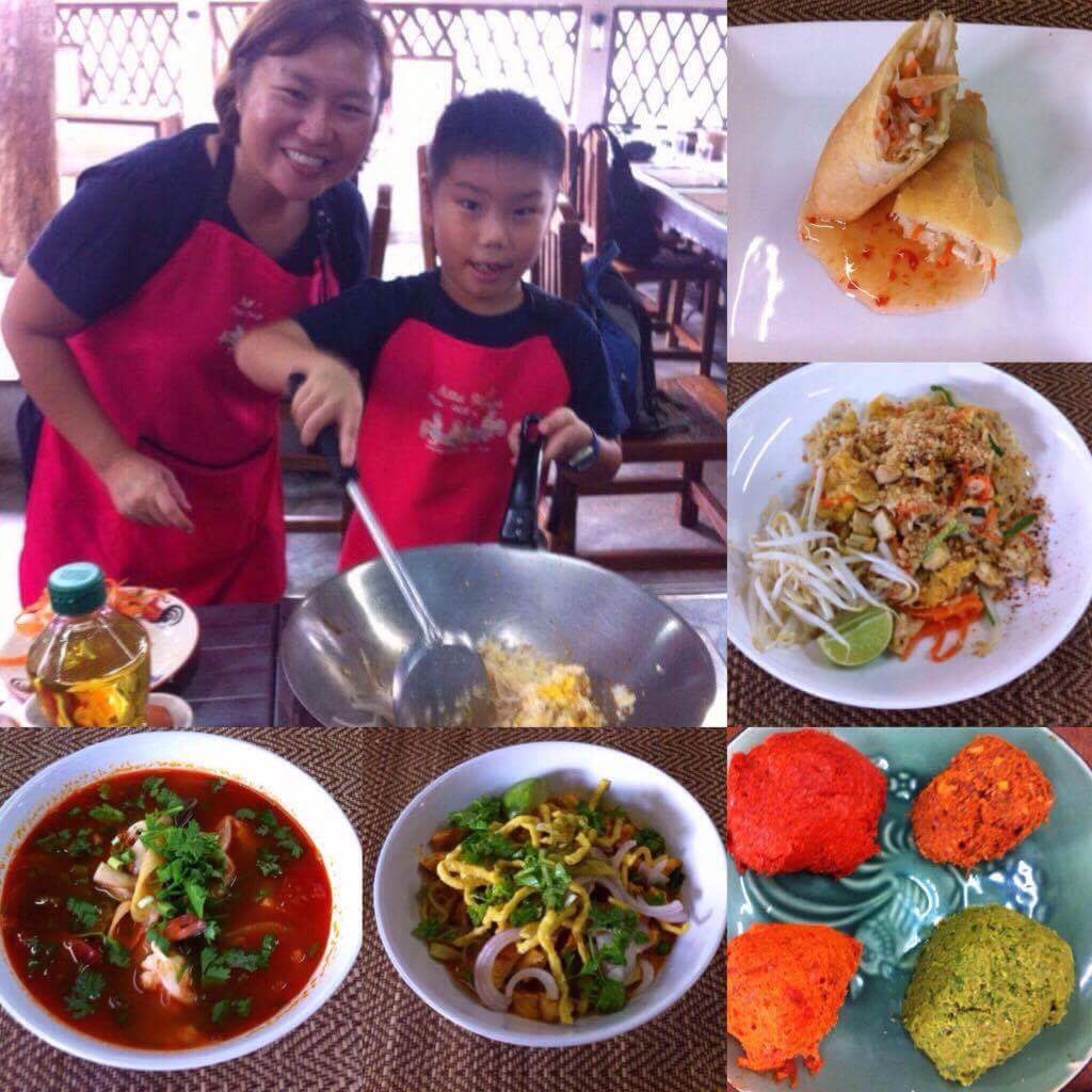 Great #Cooking Class in Chiang Mai #Thailand: Today we made Green/Red Curry, Kaw Soi, Pad Thai, Spring Rolls and Tom Yum #food