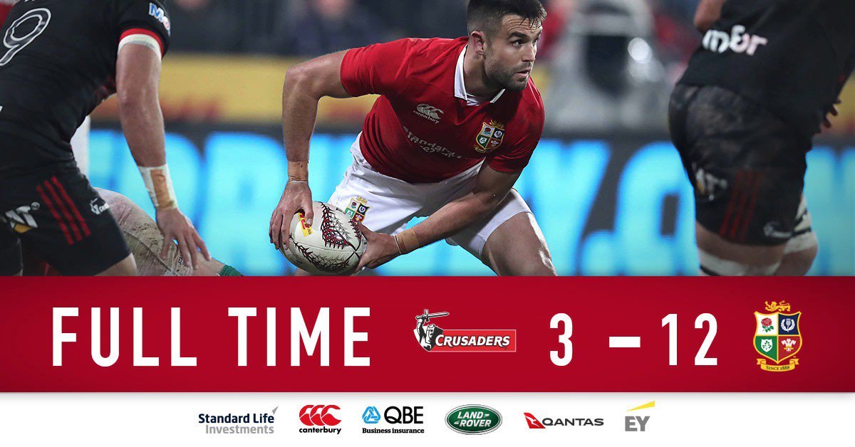 lionsofficial's tweet photo. What a match! The Lions seal a hard-fought win after an epic clash with @crusadersrugby

LIVE: https://t.co/inv5lYGYCi

#LionsNZ2017 https://t.co/Y5LBnLfr6a