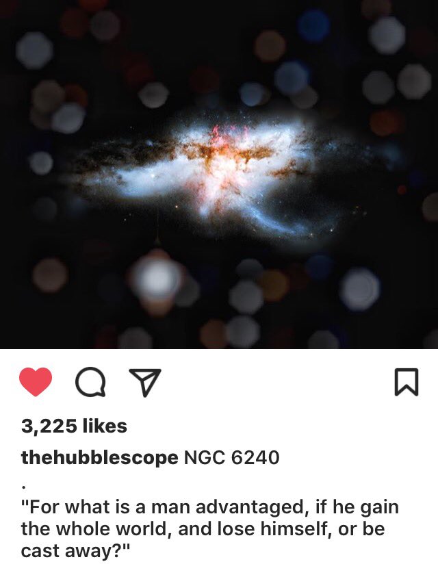 Galaxies collide !
#thehubblescope 
 #LoveOurUniverse ❤️