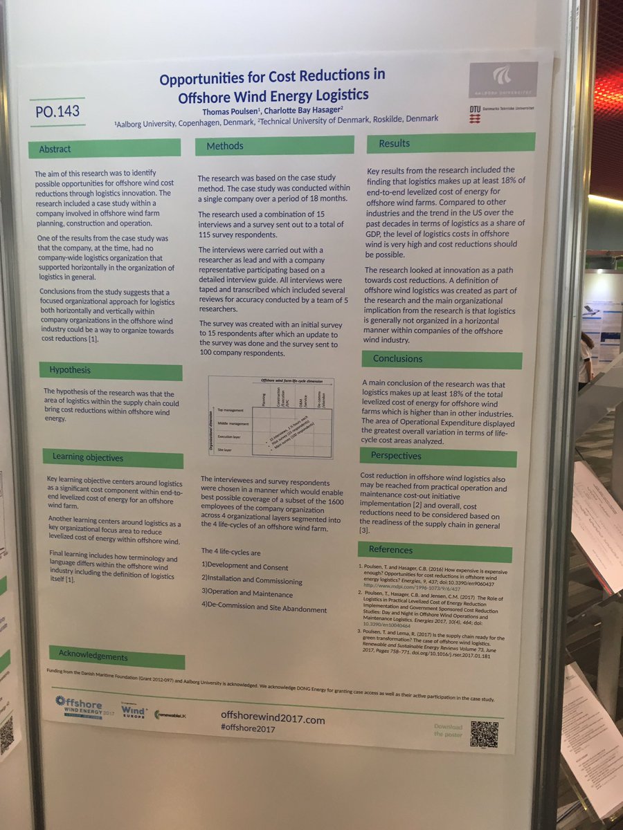 WindSCMPhD's tweet photo. #OurResearch was part of #offshoreWind2017 https://t.co/Jfnq7eBbqh #posterSession #ExCel #London #costSavings #logistics #shipping #scm https://t.co/yYeCkWDBip