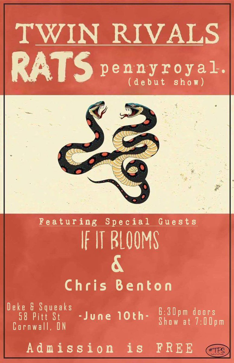 RATS613's tweet image. Ottawa was a blast! We're continuing our party with @twinrivalshc tonight in Cornwall! It's Pennyroyals first show and it's free! Come out!