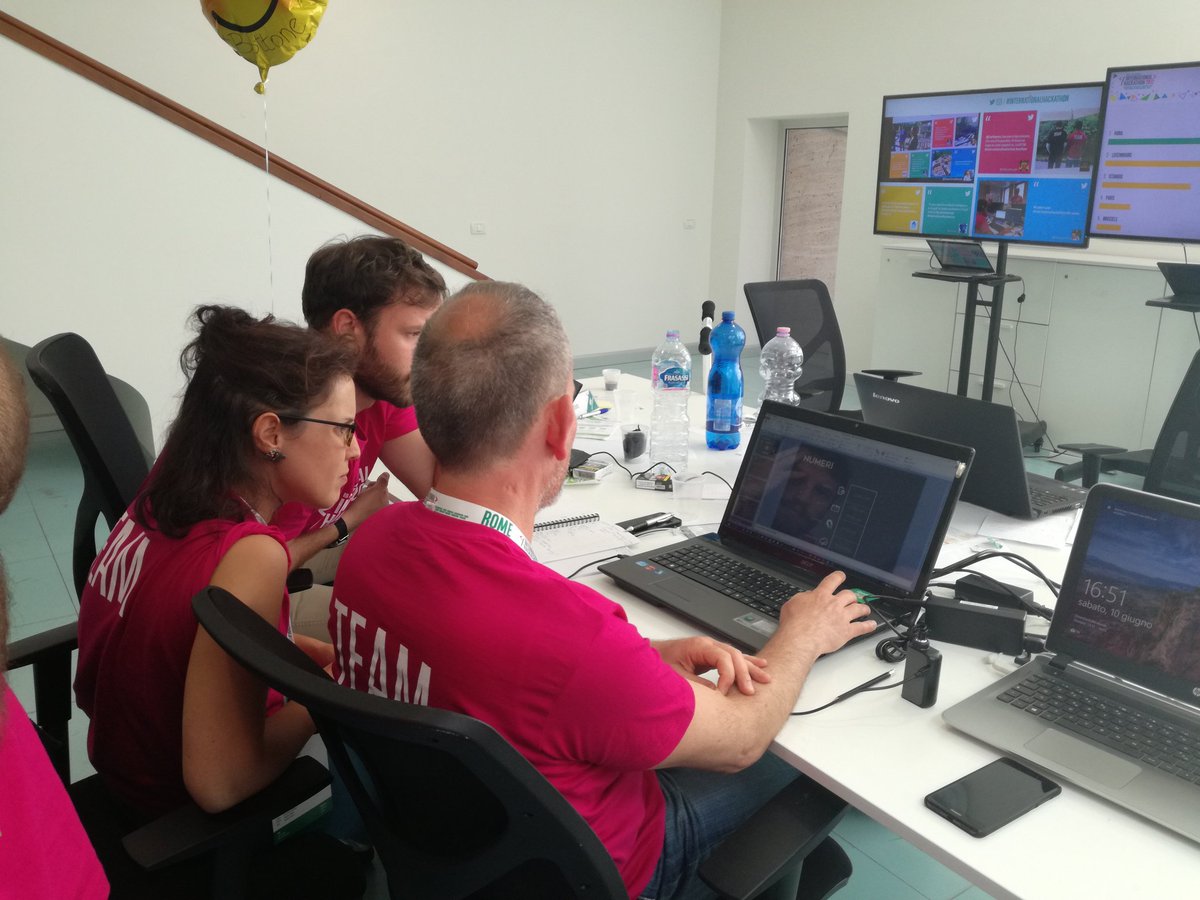 congiuluc's tweet photo. Let's work!!! #internationalhackathon #Rome #Bottone #Team https://t.co/jwCB2wkRQD