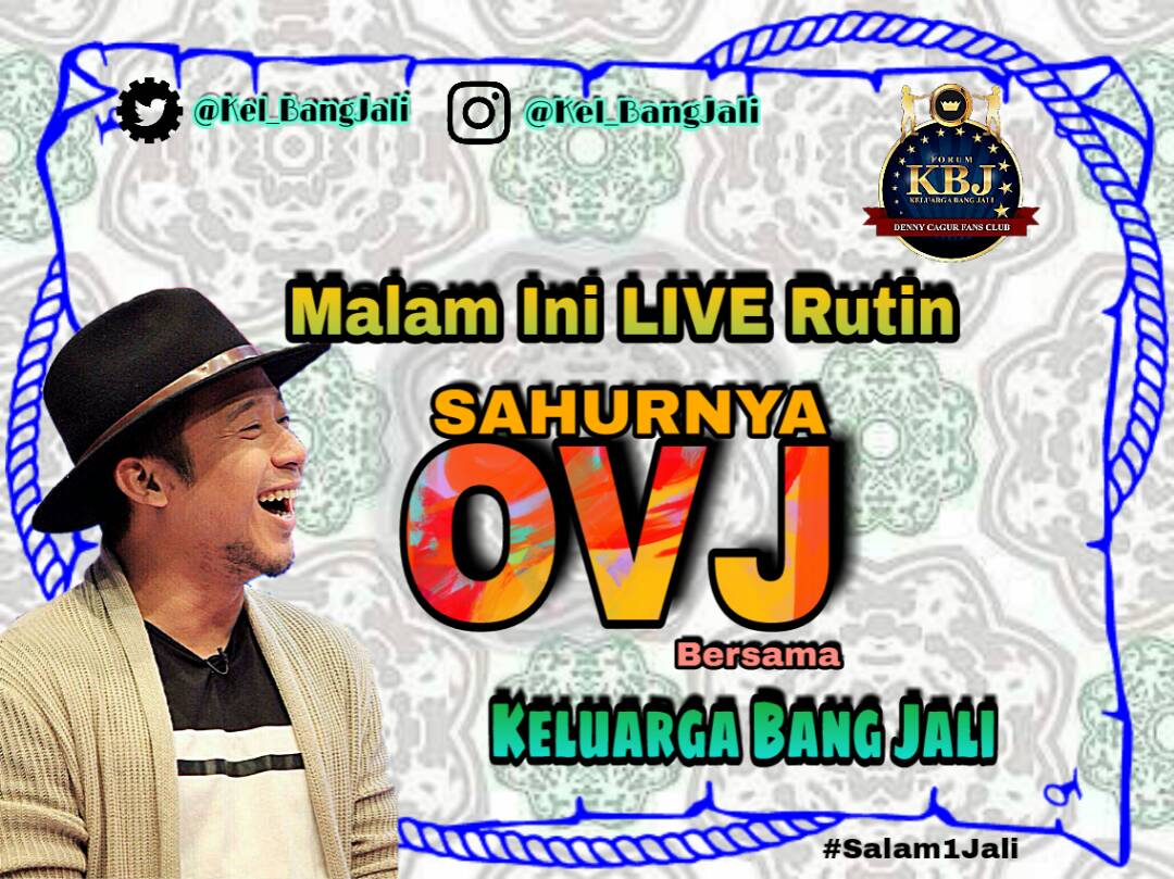 Malem ini <a href="/KeL_BangJali/">KBJ OFFICIAL</a> bakalan nemenin kang <a href="/DennyCagur/">Denny Cagur</a> di <a href="/OVJ_kitelagi/">OPERA VAN JAVA</a> 
#RamadhanBarengKBJ