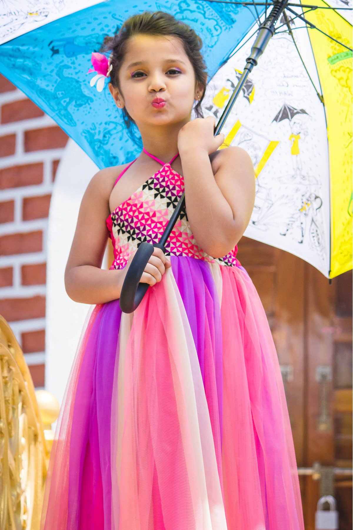 Baby umbrella on sale frock design 2017