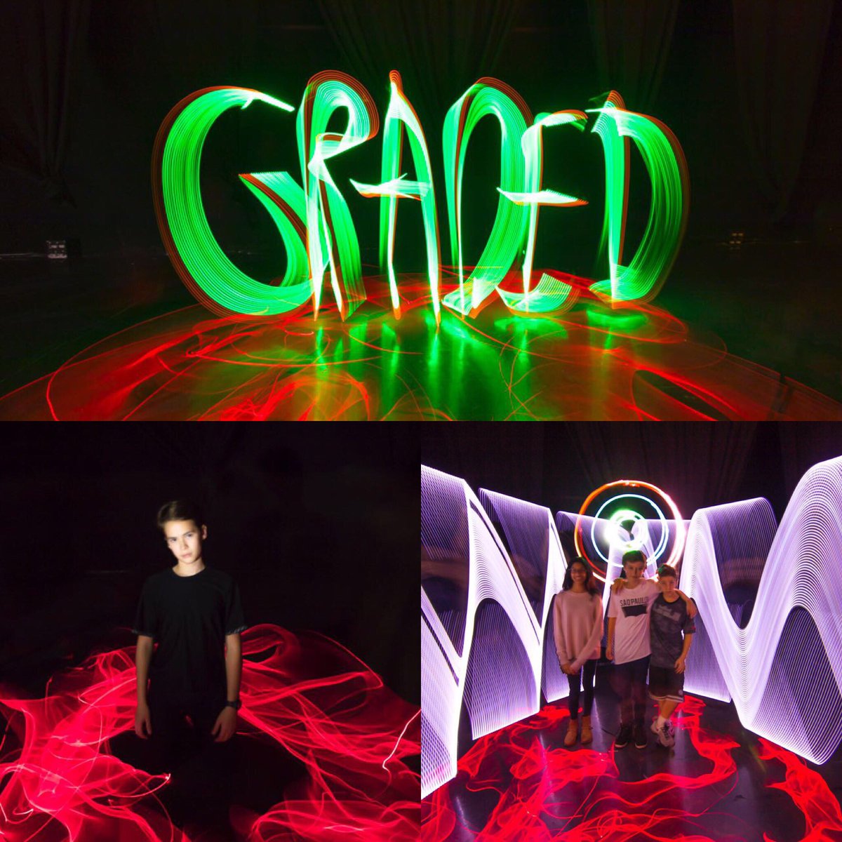SmiffyDeTeacher's tweet photo. Learning how to do #lightpainting with Marcio Conrado Cunha, who makes his own light brushes! #STEAM workshop #msrocks #gradedms @GradedBR https://t.co/V8XGYYh4sD