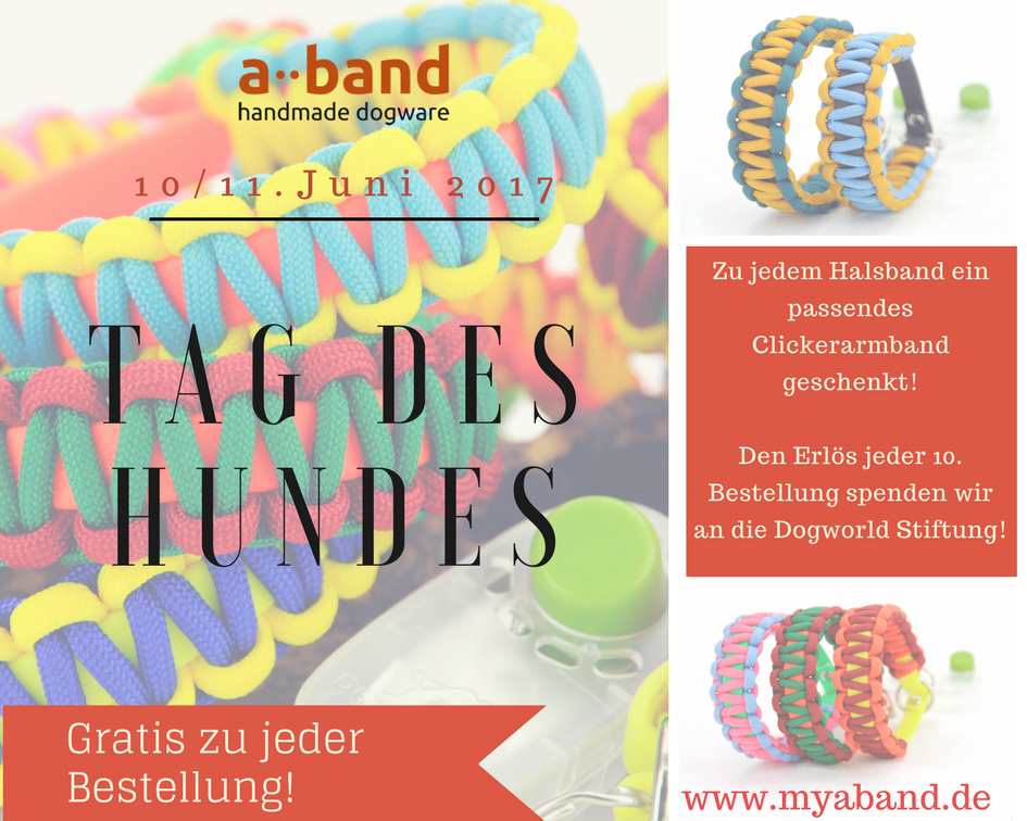 abanddogware's tweet photo. Clickerarmband geschenkt! Wir spenden den Erlös!
#TagdesHundes2017 #dayofthedog #tagdeshundes #hunde #dogs #dogware #gratis #Hundeleben https://t.co/TvIPyh9JDr