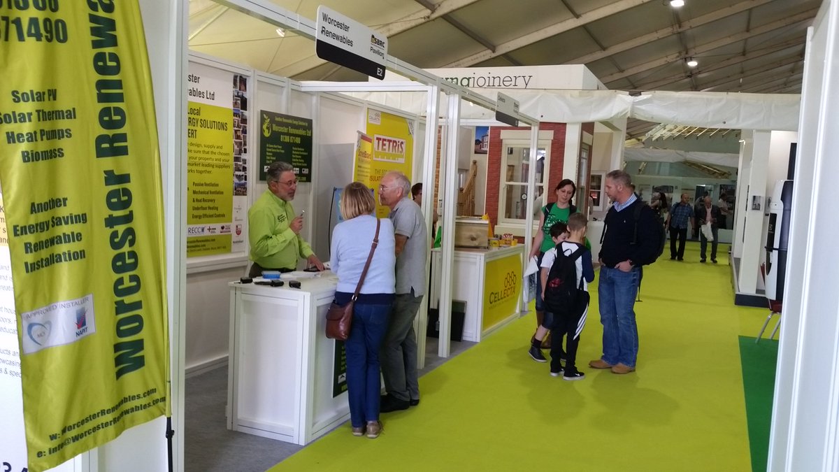 Gareth_NSBRC's tweet photo. @WorcsRenewables talking to self builders at the @NSBRC pavilion during the @BuildItMagazine #selbuild show https://t.co/aXCyTdEOYN