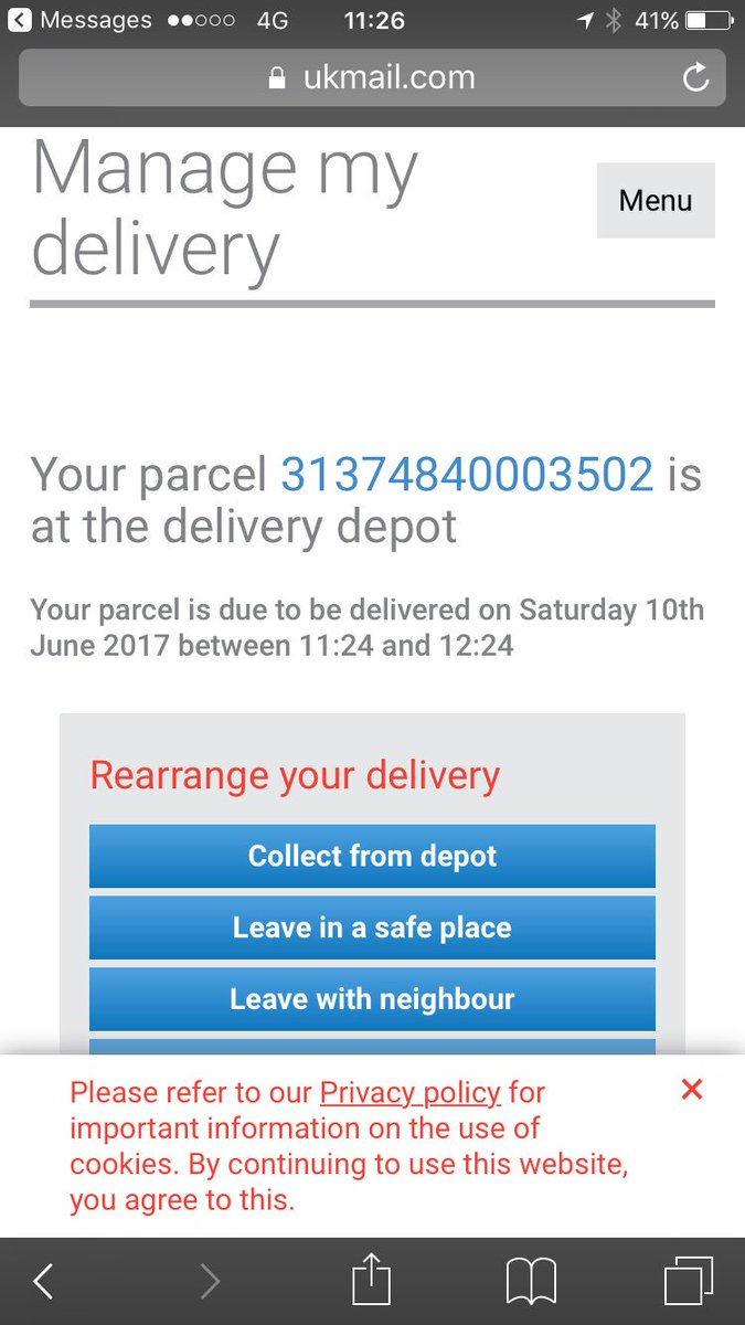 Sharpage's tweet image. The 2nd day I've waited in to receive my parcel and nothing has turned up again!! Where is my parcel? @officialUKMail