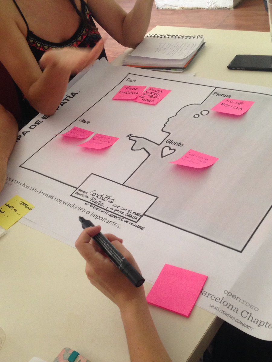 OIBCNChapter's tweet photo. "No se recicla", "Yo tengo conciencia ambiental": son algunas de las frases q nos están ayudando a crear el "user person" #trackingplastic https://t.co/oY9Pso8Eas