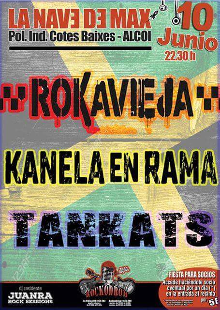 ROKAVIEJA's tweet photo. Nos vemos está noche?? A partir de las 22:30 en La Nave de Max (Alcoy) con @KanelaEnRamaSka y @Tankats https://t.co/aNm9Gd6ro3