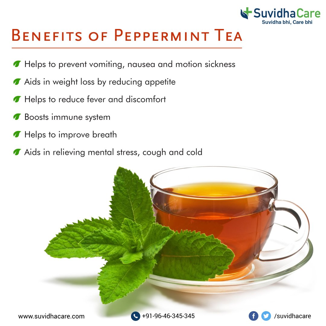 suvidhacare's tweet photo. Health Benefits of Green Tea & Peppermint Tea
#Fightcancer #fightaging #reducefever #immunesystem
@suvidhacare https://t.co/B7FnY0vHEM