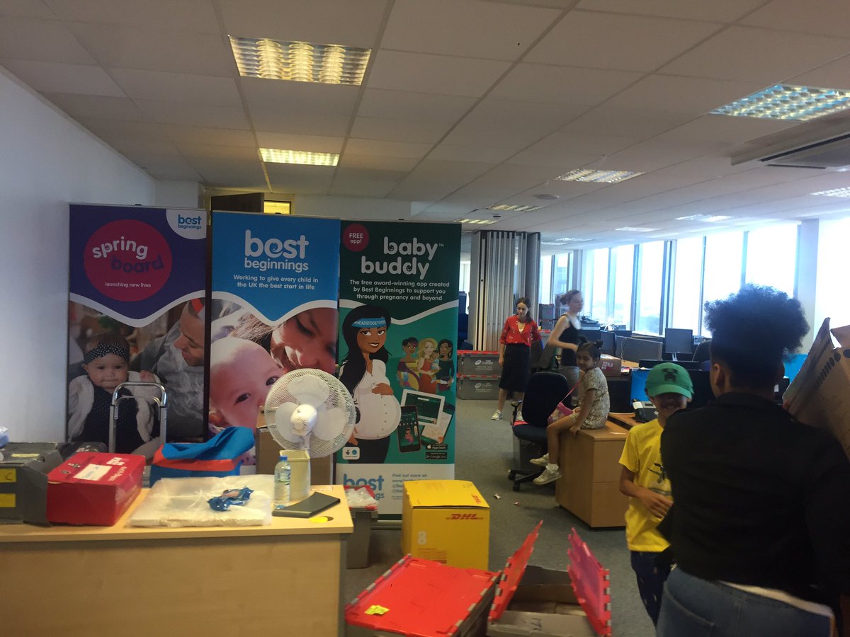 AlisonBaum's tweet photo. HUGE thanks to my brilliant team @bestbeginnings working now settling us in to our new home #HannibalHouse @ElephantSE1 @se1 @roundaboutnews https://t.co/TXX4DtVKG5
