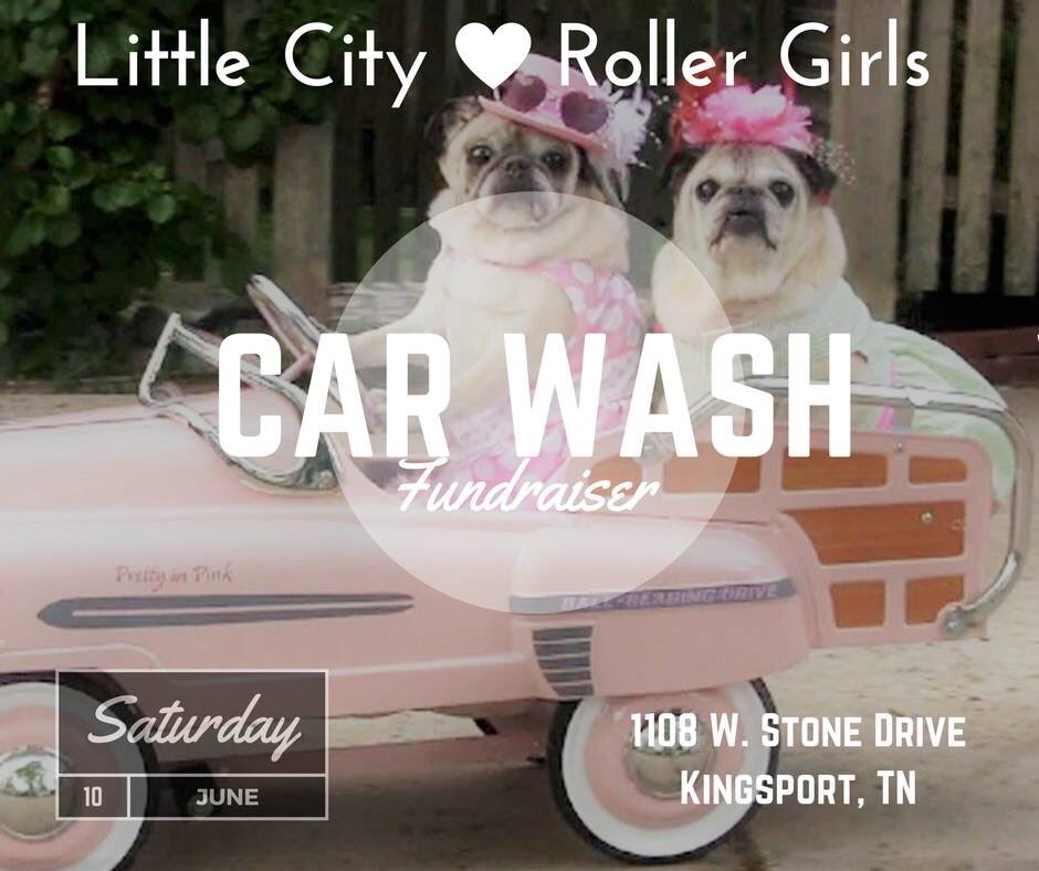 Come see us today at 1108 W. Stone drive in Kingsport for our Car Wash fundraiser!#littlecityrollergirls #derbylife #fundraiser #derbygirls