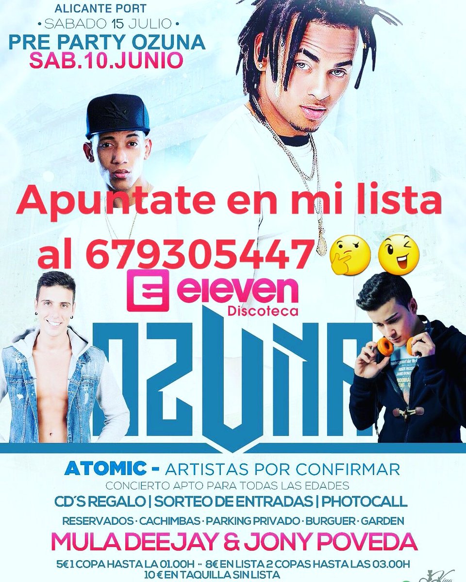 majaero's tweet photo. Esta noche es noche eleven discoteca apuntate en mi lista y de regalo cd ozuna 😉 https://t.co/DO7KLpPtoC