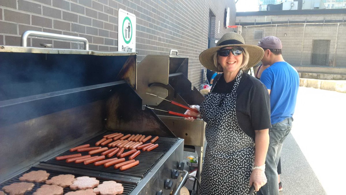 Fun fair is on! With our own Cathie at the BBQ! Come join us! @TDSB