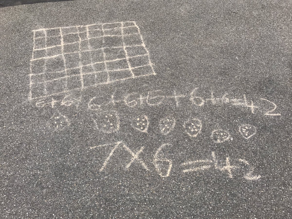 ellydilworth's tweet photo. So fun to see math learning taken outdoors! #zislearns #zismath. Building understanding of multiplication & division in #zisg2 https://t.co/fKWLbYljVR