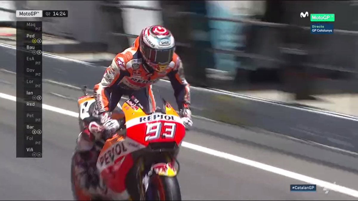 WeAre93's tweet image. ¡A por la pole #MM93 estamos contigo! ✊🏼💪🏻
Let's go champ! #Q2
#IAM93 #CatalanGP #MotoGP