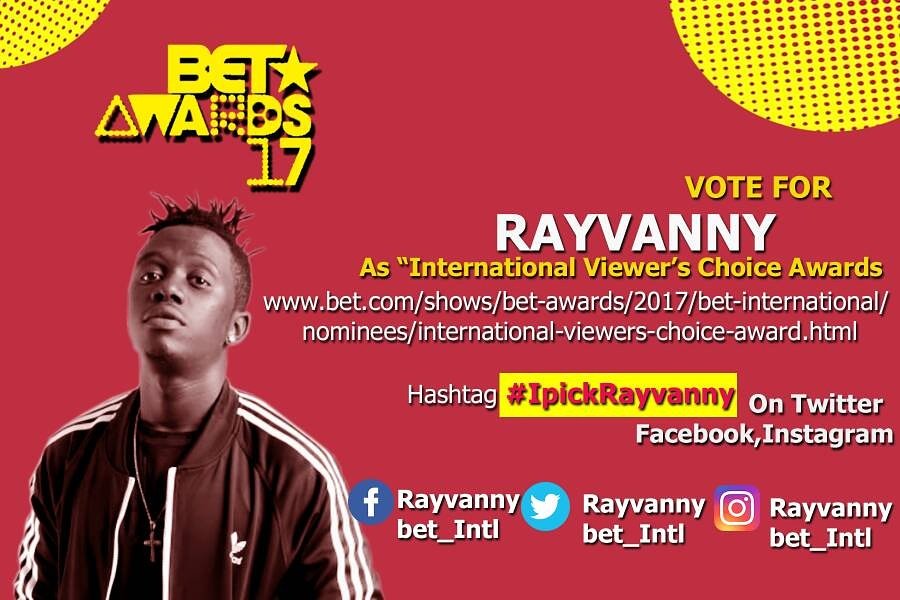 iamdeelion's tweet photo. I Vote for @rayvanny as international viewers choice award on @betawards  #IPickRayVanny @bet_intl https://t.co/9VwO0EPy88