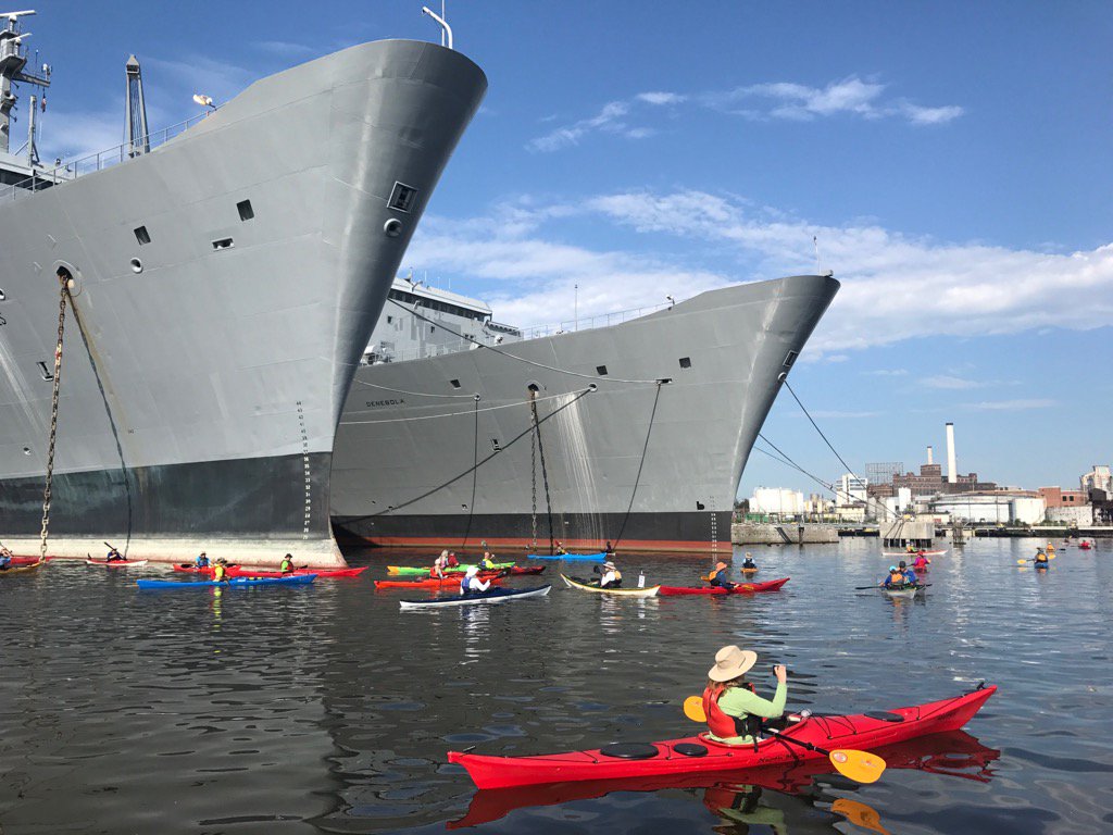 chesapeakebay's tweet photo. Wow! Just a quick rest break on the way to the #BaltimoreFloatilla for a #HealthyHarbor! #savethebay #chesbayweek https://t.co/elMqSkzgRg