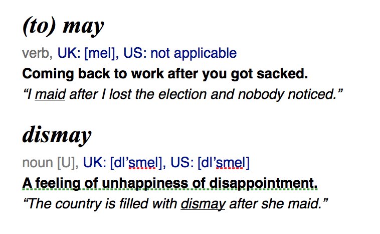 Latest additions to the Oxford dictionary - #TheresaMay #JeremyCorbyn4PM #theresamayresign #Number10DowningStreet
